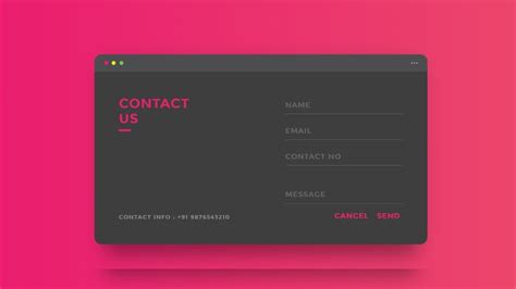 Amazing Contact Us Form Using Html And Css Contact Form Design Youtube
