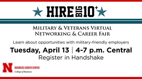 Hire Big10 Military And Veterans Virtual Networking Event And Career Fair
