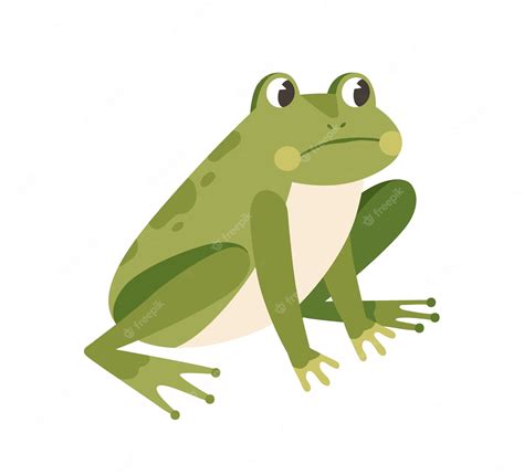 Premium Vector Sad Frog Sitting With Unhappy Face Funny Clip Art