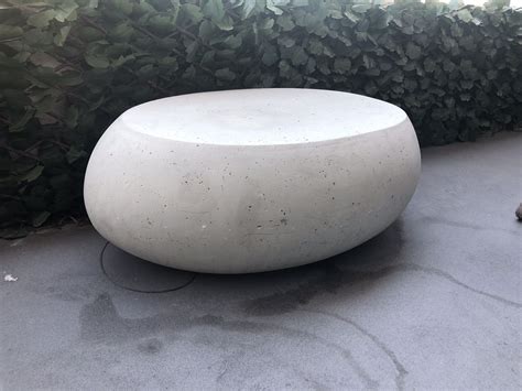 West Elm Pebble Side And Coffee Concrete Tables Set Of 3 For Sale In