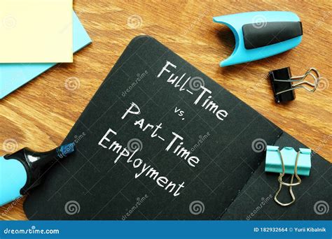 Conceptual Photo about Full-Time Vs Part-Time Employment with