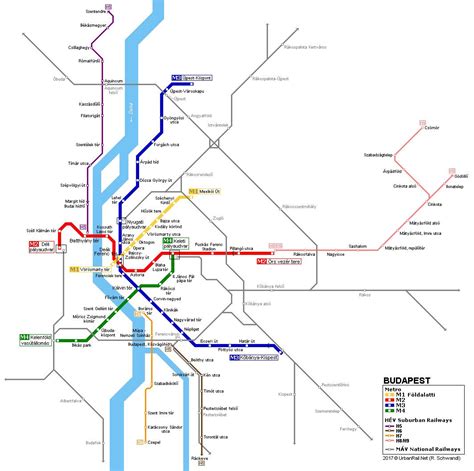 Budapest is the capital city of hungary. Budapest hev map - Map of budapest hev (Hungary)