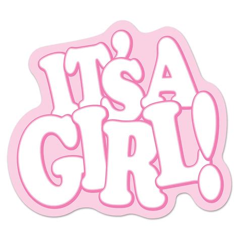 Beistle Its A Girl Cutout 12ct Baby Shower Party Themes
