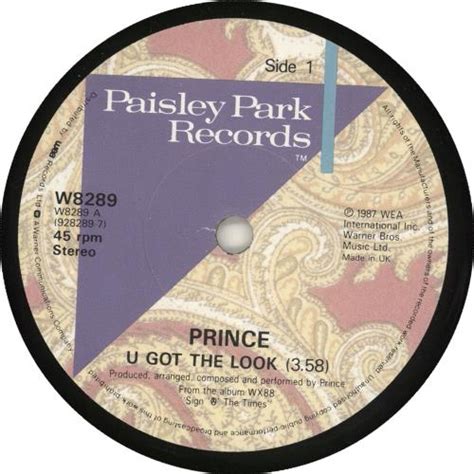 Prince U Got The Look Uk 7 Vinyl Single 7 Inch Record 45 734227