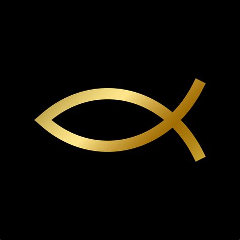 Ichthys Fish Sign Isolated Christian God Religion 6542554 Vector Art At