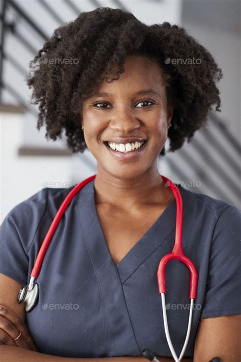 Portrait Of Female Nurse Wearing Scrubs In Hospital Headshots Women Professional Headshots