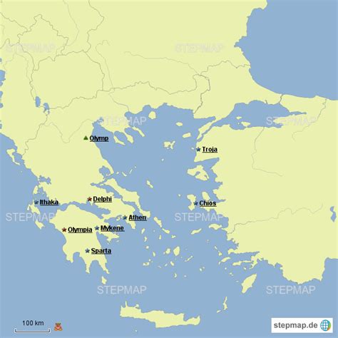 Pārvietotu karti, izmantojot peles kursoru. StepMap - Städte im Antiken Griechenland - Landkarte für ...