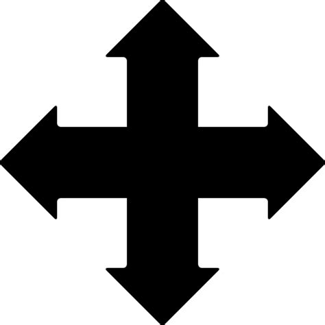 Cuatro Flechas En Expansión Símbolo Interfaz Icono Gratis
