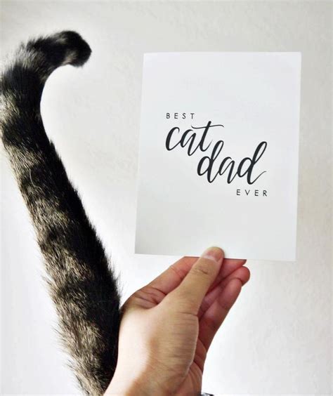 Fathers Day Card Best Cat Dad Ever Cat Dad Card Cat Etsy Dad Cards Cat Dad Teacher