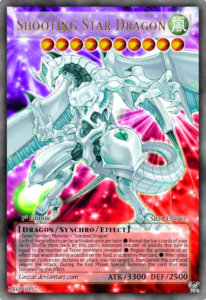 Fa Shooting Star Dragon By Grezar Dragon Yugioh Cards Shooting Stars