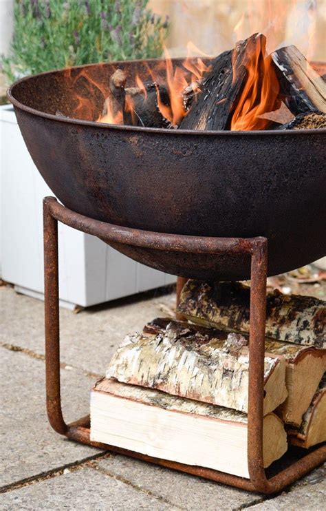 Ebay.com has been visited by 1m+ users in the past month Cast Iron Firepit with Log Store Black or Rust | Iron fire ...