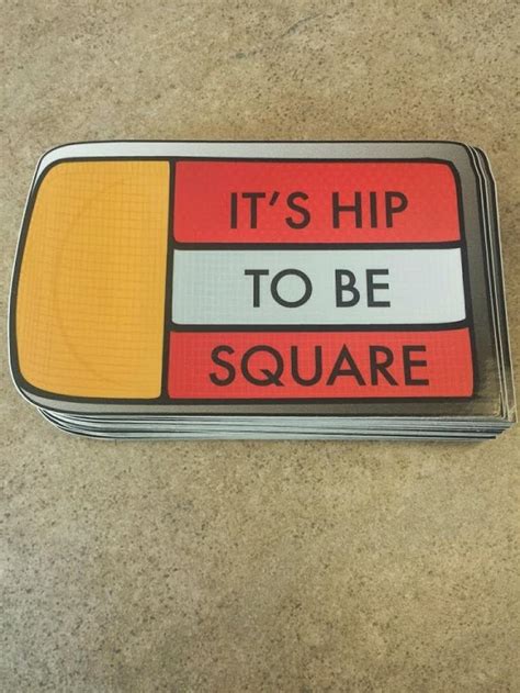 Its Hip To Be Square Sticker Etsy