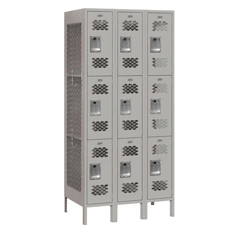 Maybe you would like to learn more about one of these? Sandusky 36 in. W x 72 in. H x 18 in. D Quick Assembly Double Tier Triple Wide Locker in Dove ...