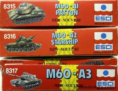 Esci 172 M60 A1 Patton M60 A2 Starship Two M60 A3 Patton Tanks 8315