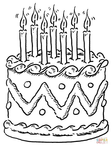 Gimme green's friends dance through the sky. Coloriage - Gâteau d'anniversaire joliment décoré ...