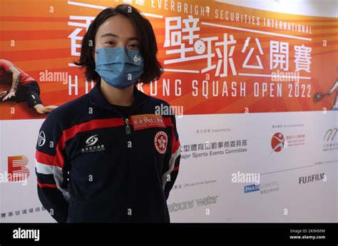 Squash Player Tong Tsz Wing Attends The Official Launch Of Hong Kong Squash Open 2022 At Hong