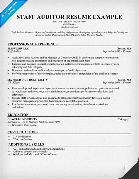 Auditor resume example + salaries, writing tips and information. Resume Samples and How to Write a Resume | Resume Companion | Dental hygiene resume, Resume ...