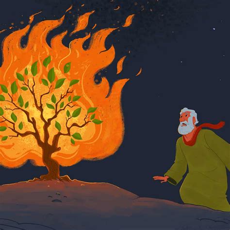 Free Printable God Spoke To Moses In The Burning Bush Bible Activities Hot Sex Picture