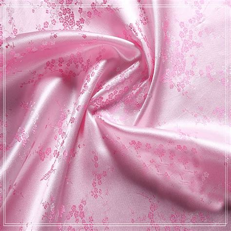 90cmx50cm Classical Style Pink Silk Jacquard Tapestry Satin Jacquard