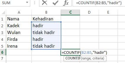 Rumus Counta Countif Countifs Countblank Excel Blog Ilmu Pengetahuan