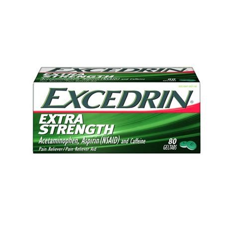 Excedrin Extra Strength For Headache Relief Geltabs 80 Count