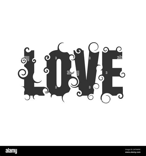Vector Lettering Illustration With Word Love Stock Vector Image And Art
