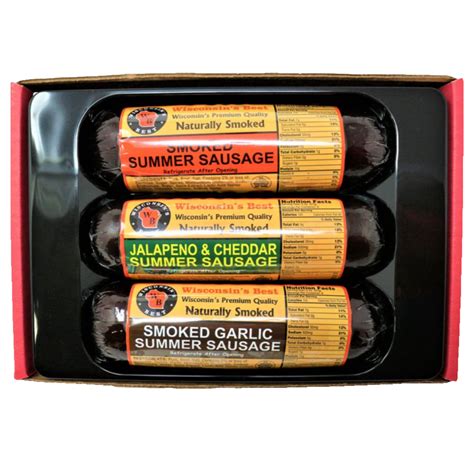 Rate this recipe (optional, 5 is best). Smoked Summer Sausage Sampler Gift Basket | Summer sausage ...