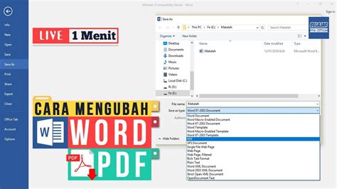 Cara Menukar Word Ke Pdf Cara Mudah Mengubah File Word Ke Pdf Di Riset