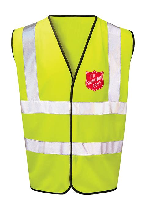 Yellow Hi Vis Waistcoat With Red Shield Salvationist Publishing