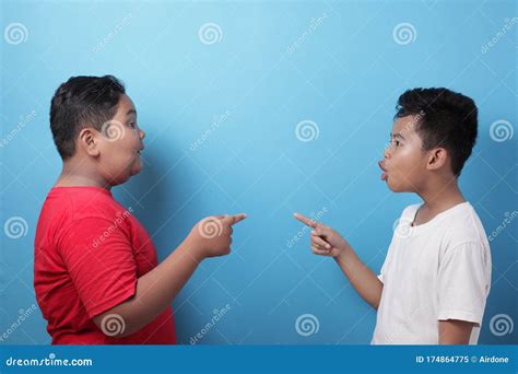 Two Asian Boys Screaming Shouting Each Other Stock Photos Free