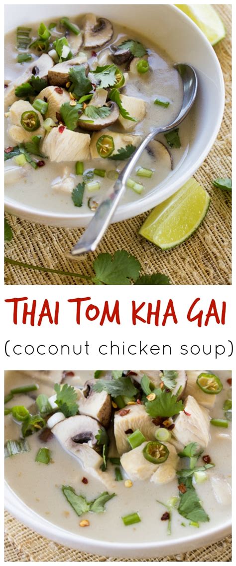 So tom kha gai means chicken galangal soup. Thai Tom Kha Gai (Chicken Coconut) Soup - The Wanderlust ...