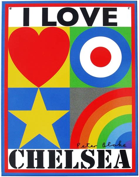 I Love Chelsea By Peter Blake Limited Edition 18cm X 23cm Amazon