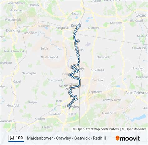100 Route Schedules Stops And Maps Crawley Updated
