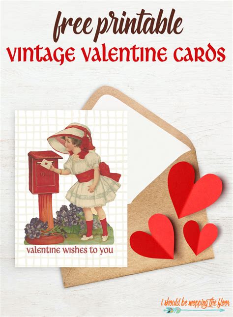 free printable vintage valentine cards i should be mopping the floor