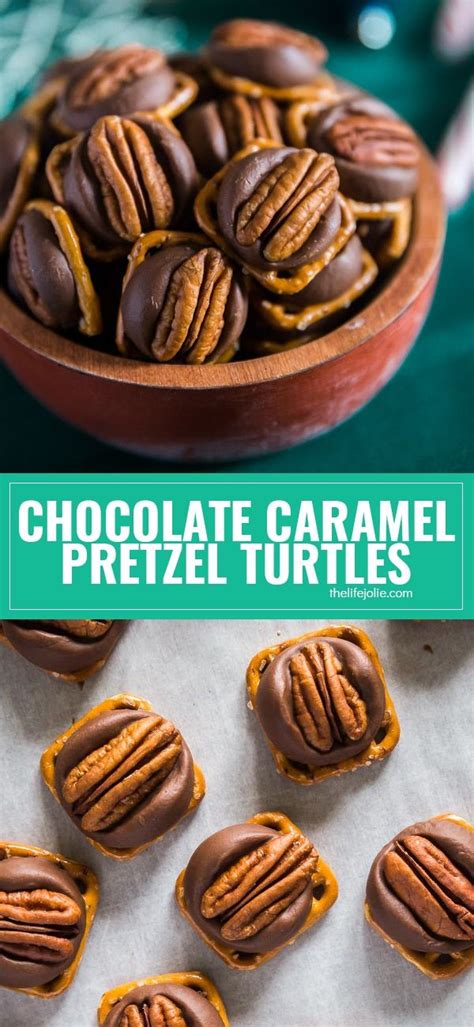 Turtle brownies recipe & video. Homemade Chocolate Caramel Pretzel Turtles recipe is such ...