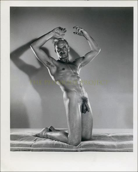 Russ Warner Neel Bate Nude Male Vintage B W Physique Photo The