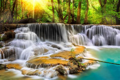 Thailand Waterfall Wallpaper Nature And Landscape Wallpaper Better