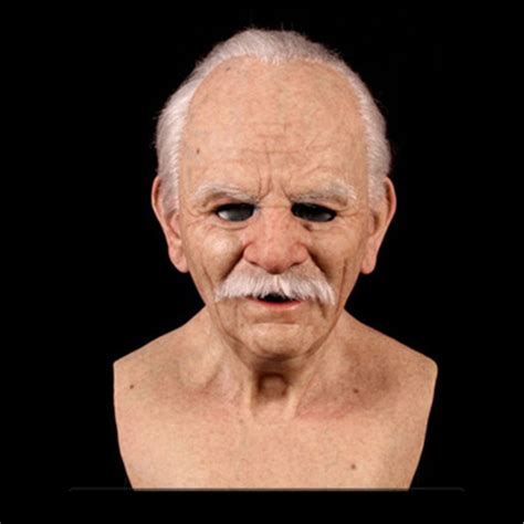 Cosplay Rubber Old Man Mask Realistic Scary Latex Mask Horror Headgear