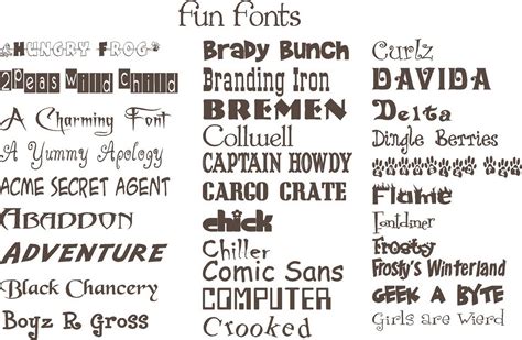 Simply Beautiful Fun Fonts