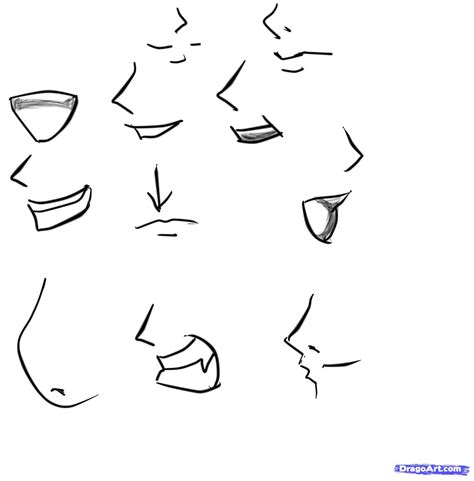 However anime noses can be drawn even farther down if you are drawing characters with really big and tall eyes. how to sketch an anime boy step 15 | Manga drawing books