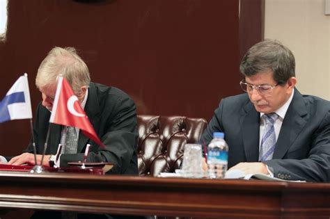 minister of foreign affairs of finland erkki tuomioja pays a visit to turkey republic of