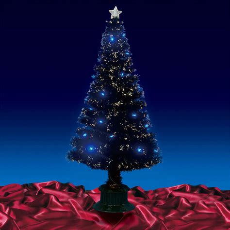 Beautiful 6ft 180cm Black Fibre Optic Christmas Tree With
