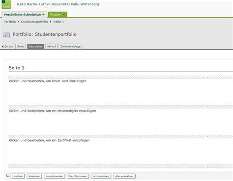 Das motivationsschreiben kann bei der bewerbung um einen studienplatz den entscheidenden akzent setzen. Portfolio-Vorlage in ILIAS 4.4 - @LLZ