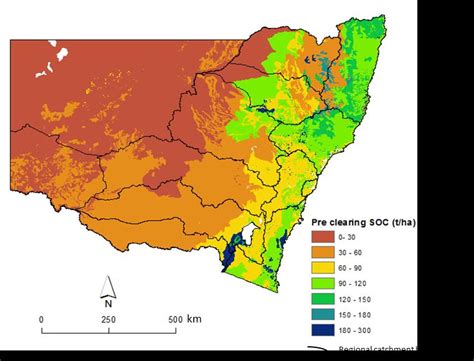 Pre Clearing Soil Organic Carbon Map Of Nsw From Banks And Mckane 2002