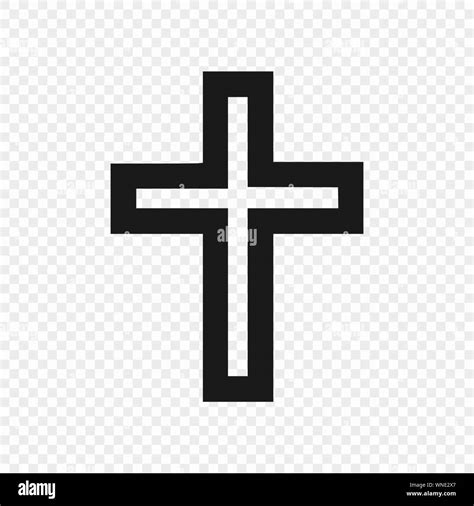Latin Cross Symbol Of Christianity Vector Illustration Stock Vector
