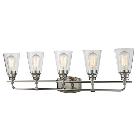 Find great deals on ebay for bathroom vanity light fixture. Filament Design Nina 5-Light Brushed Nickel Bath Vanity ...