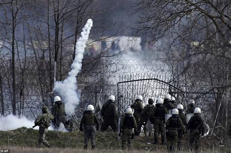 Greek Police Launch Tear Gas At Migrants As Turks Fire Back At Border