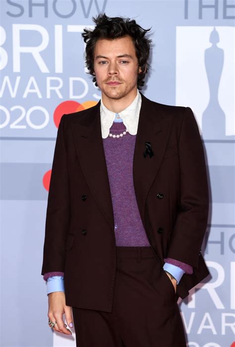 Harry Styles On The 2020 Brit Awards Red Carpet Harry Styles Honours