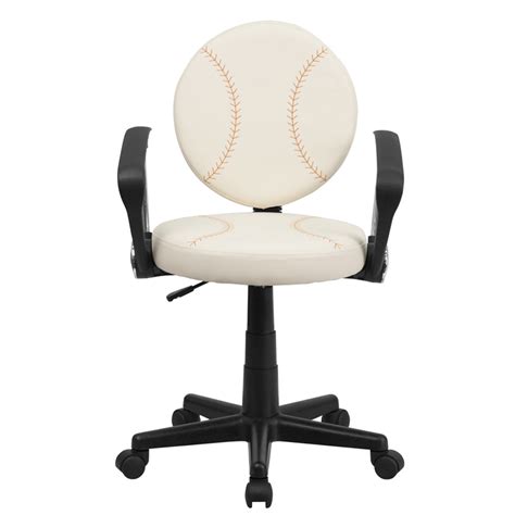 Luxury ergonomic executive office chairs with adjustable arms beaute is a high quality italian chair upholstered in leather or fabric these. DreamFurniture.com - Baseball Task Chair With Arms [Bt ...
