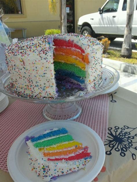 Amazing 6 Layer Rainbow Cake Made By My Daughters Best Friend And One